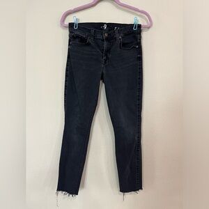 7 for all mankind black distressed Jeans